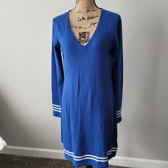 Escales Paris Blue Sweater Dress XL, New with Tags. - Picture 1 of 14